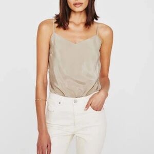 AG Adriano Goldschmied AG Jeans Scarlet Cami Women's Taupe Camisole Tank Small